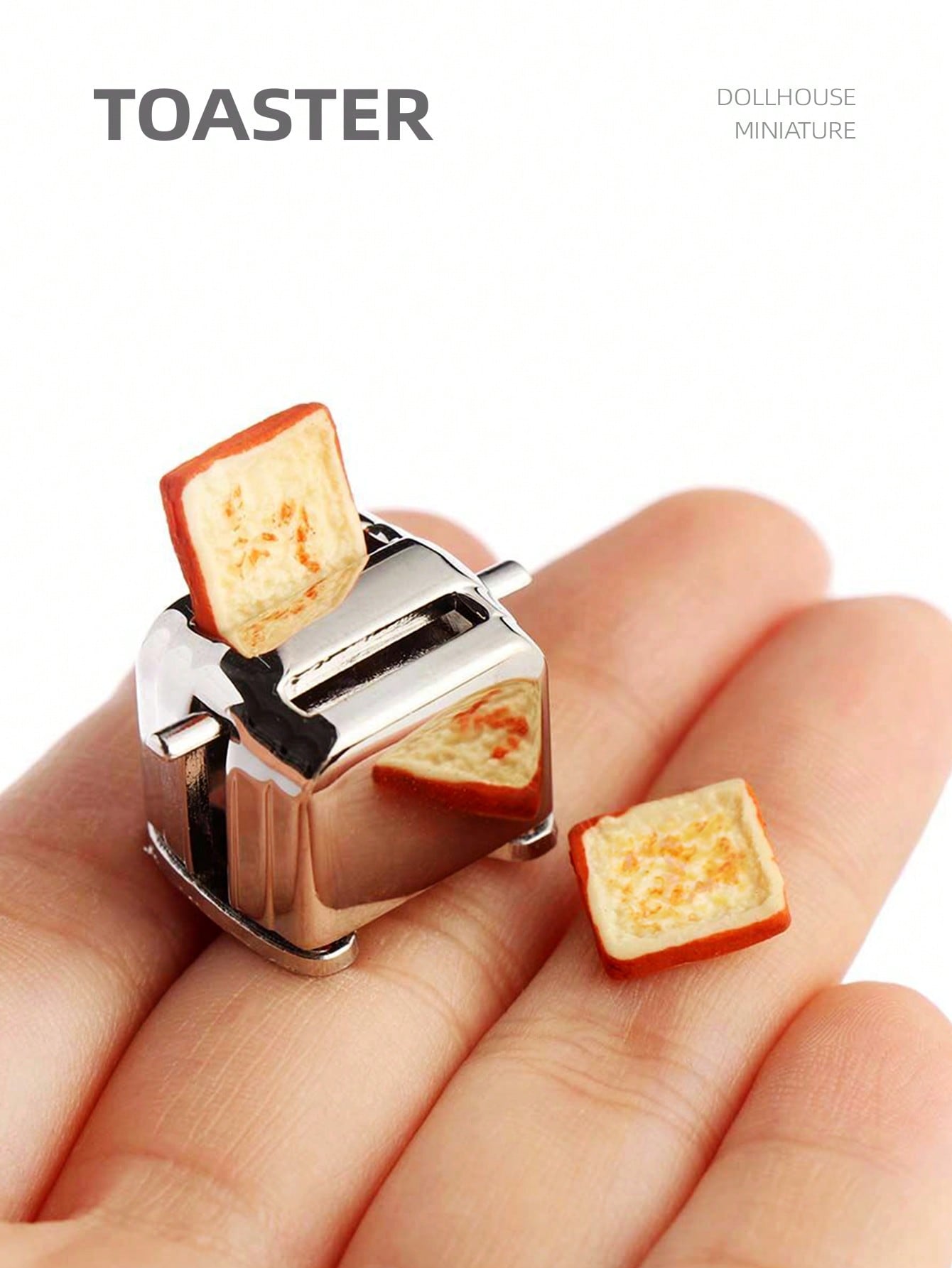 Kitchen Baking Organization - 1:12 Dollhouse Miniature Toaster, Mini Simulation