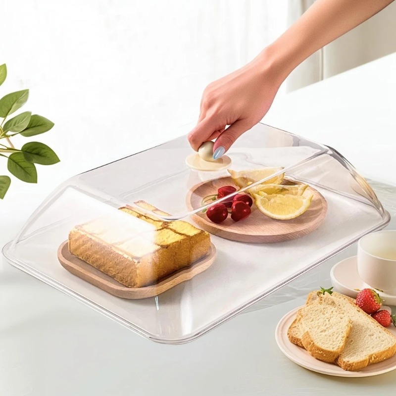 Kitchen Baking Organization - WORTHBUY Reusable Plastic Food Cover Clear