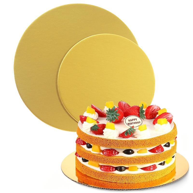 Cake Board Round - Cake Boards 10pcs Round Golden Disposable
