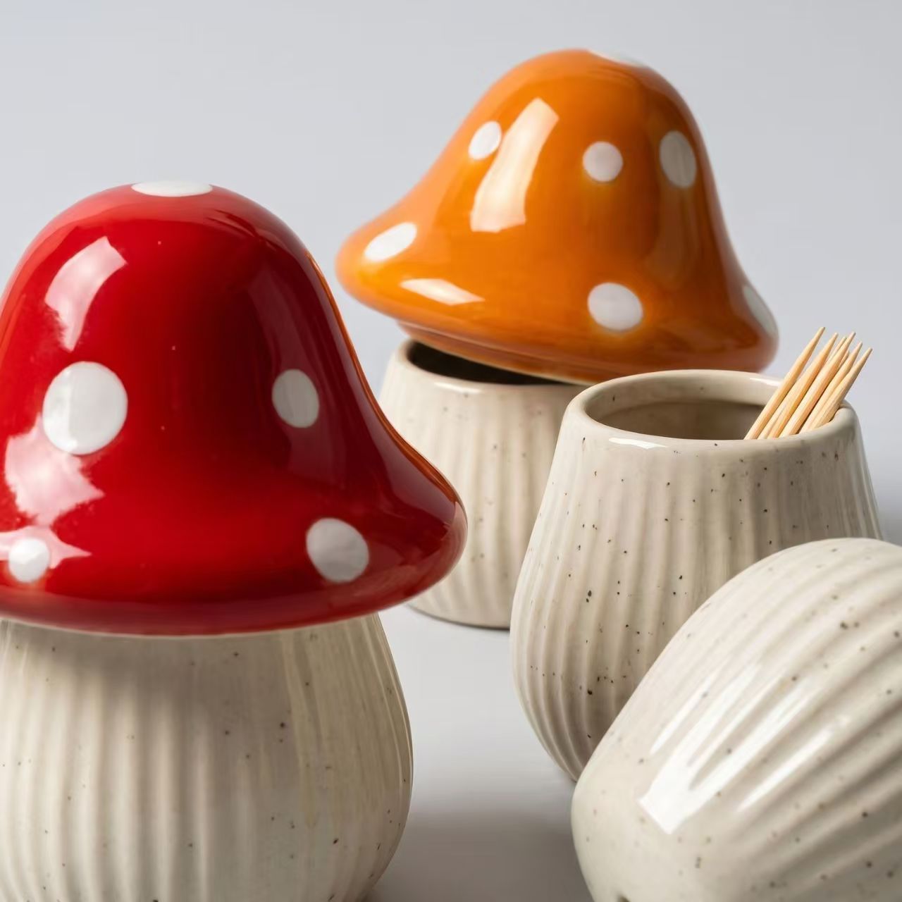 Cartoon Mushroom Ceramic Stora - Kitchen Zo review and price