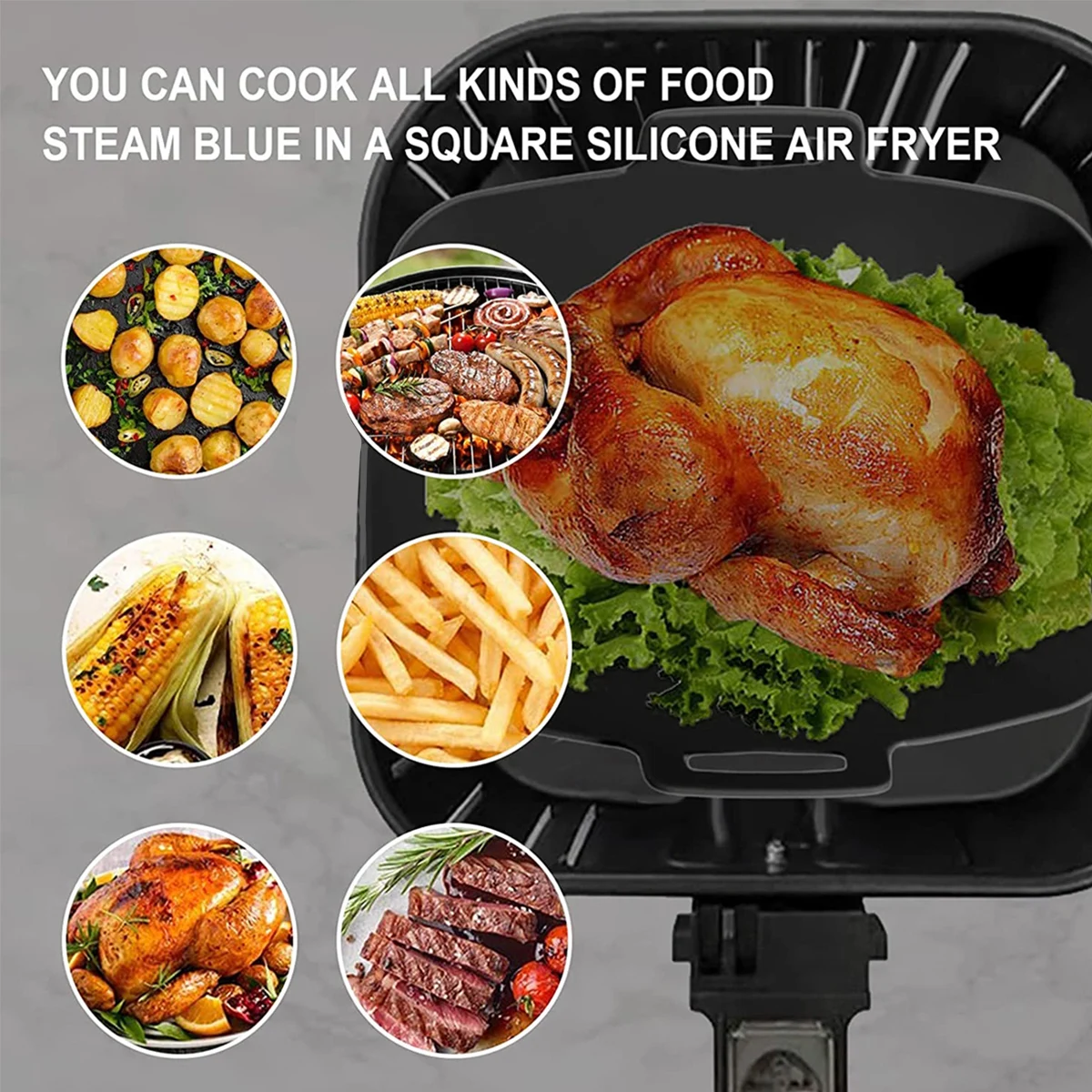 2Pcs Air Fryer Silicone Liner  - Kitchen Oven Baking Pans review and price