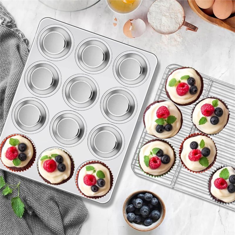 ABGH-Muffin Pan, Stainless Ste - Muffin Tin Nonstick review and price