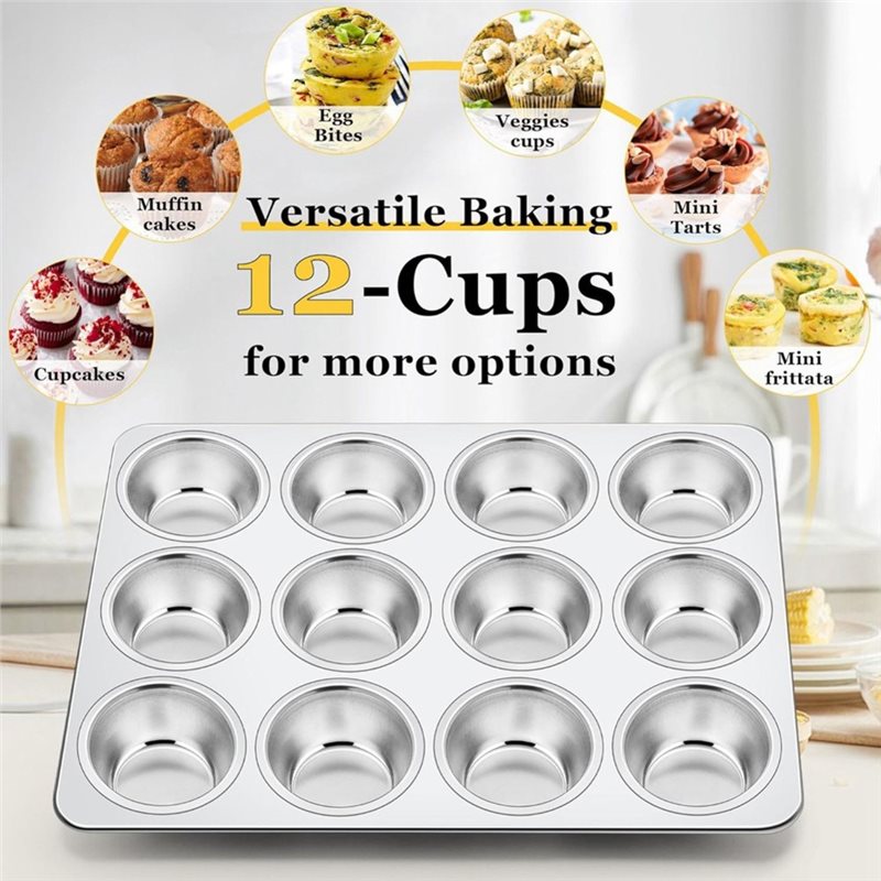 ABGH-Muffin Pan, Stainless Ste - Muffin Tin Nonstick review and price