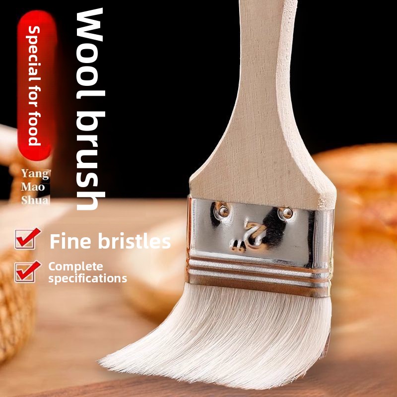 Wooden Handle Wool Brush Soft  - Kitchen Baking Utensils review and price