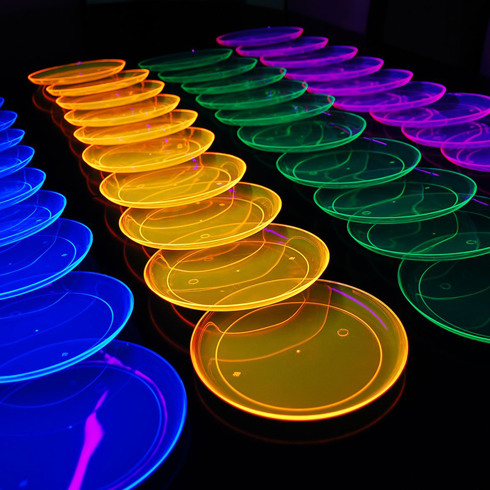 32 Pcs Neon Black Light Party  - Cake Board Round review and price
