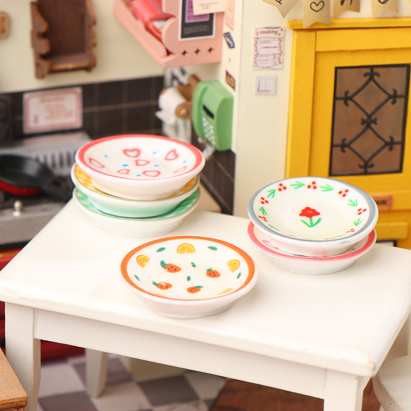 5Pcs 1/12 Dollhouse Mini Plate - Kitchen Baking Organization review and price