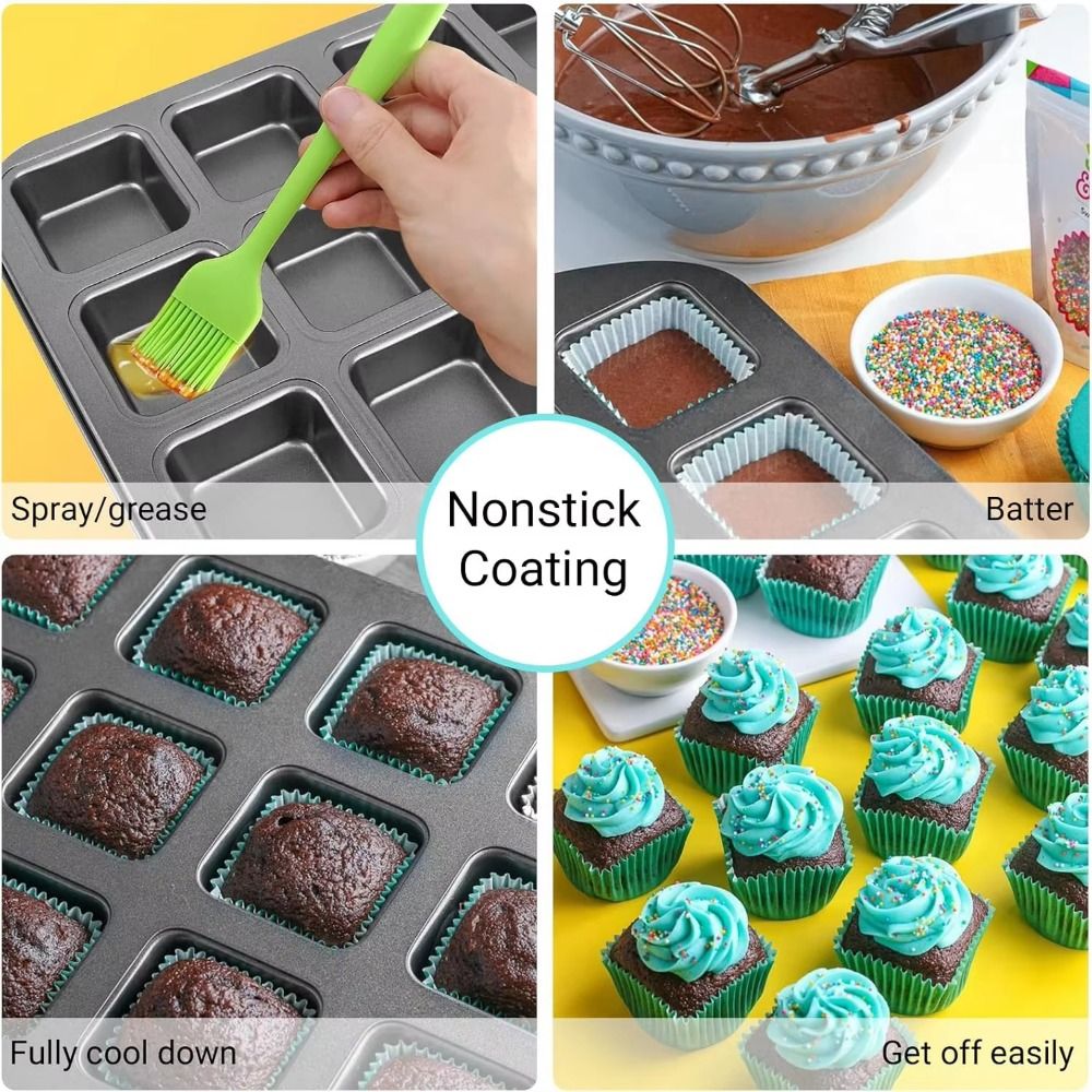 12 Cavity Square Muffin Tin Co - Muffin Tin Nonstick review and price