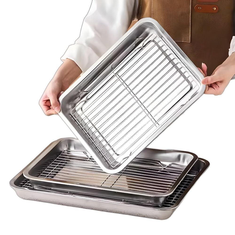 Portable Non-Stick Stainless S - Kitchen Oven Baking Pans review and price