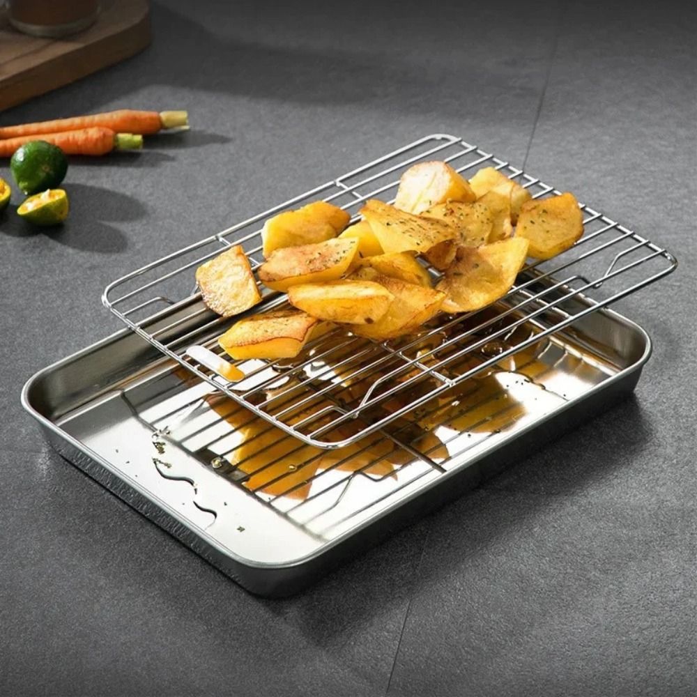 Portable Non-Stick Stainless S - Kitchen Oven Baking Pans review and price