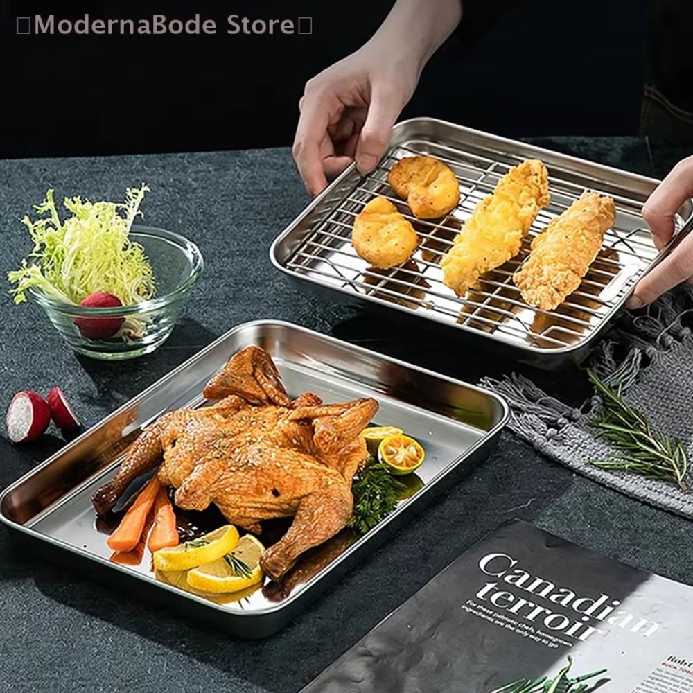 Portable Non-Stick Stainless S - Kitchen Oven Baking Pans review and price