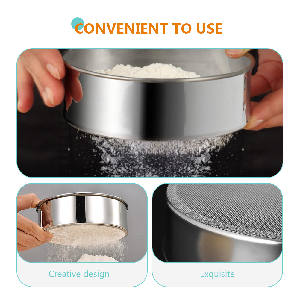 3Pcs Stainless Steel Flour Sif - Kitchen Baking Utensils review and price