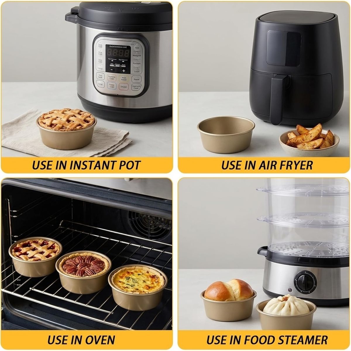 8 Pack Mini Pie Pans, 4 Inch R - Muffin Tin Nonstick review and price