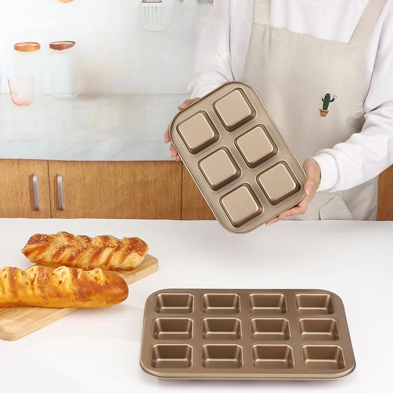 12 Cavity Baking Tray Square M - Muffin Tin Nonstick review and price