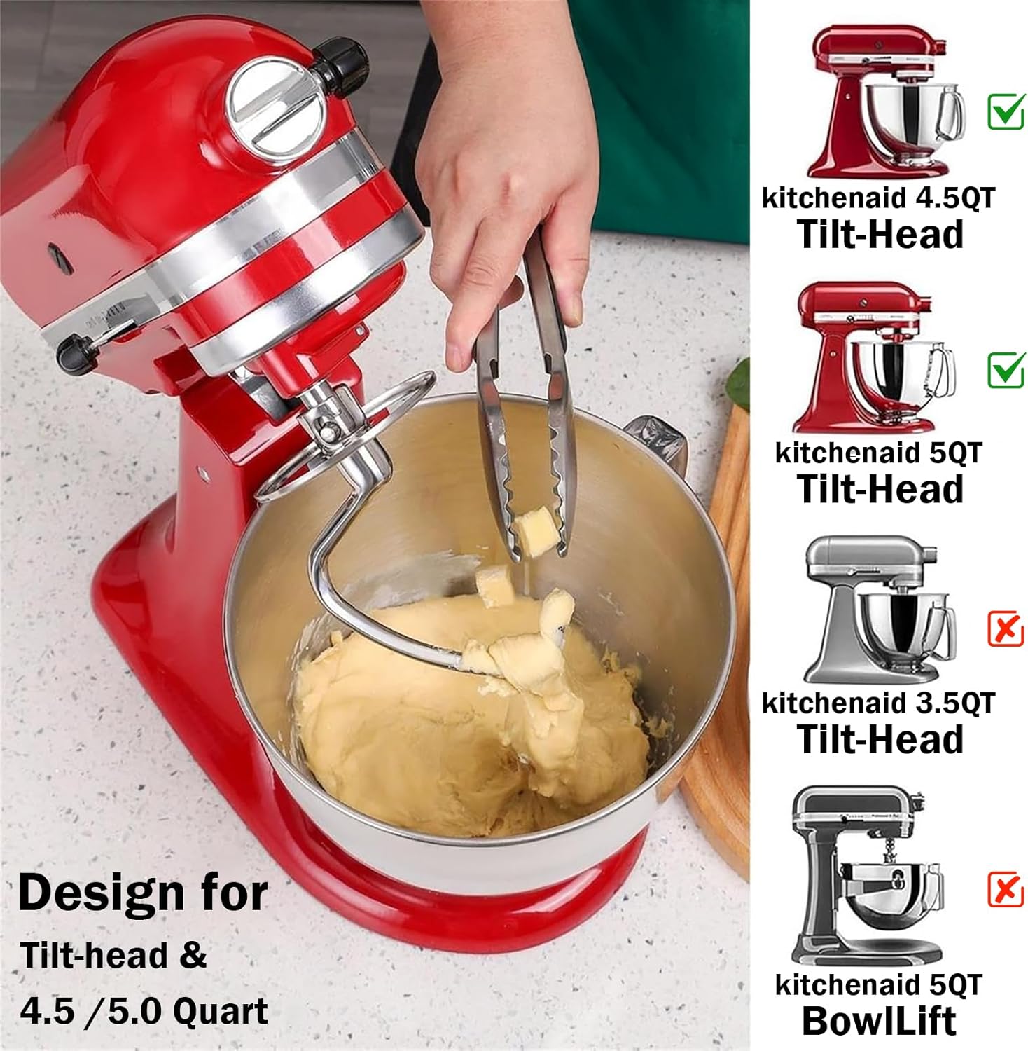 Stainless Steel Dough Hook Wit - Kitchenaid Baking Set review and price