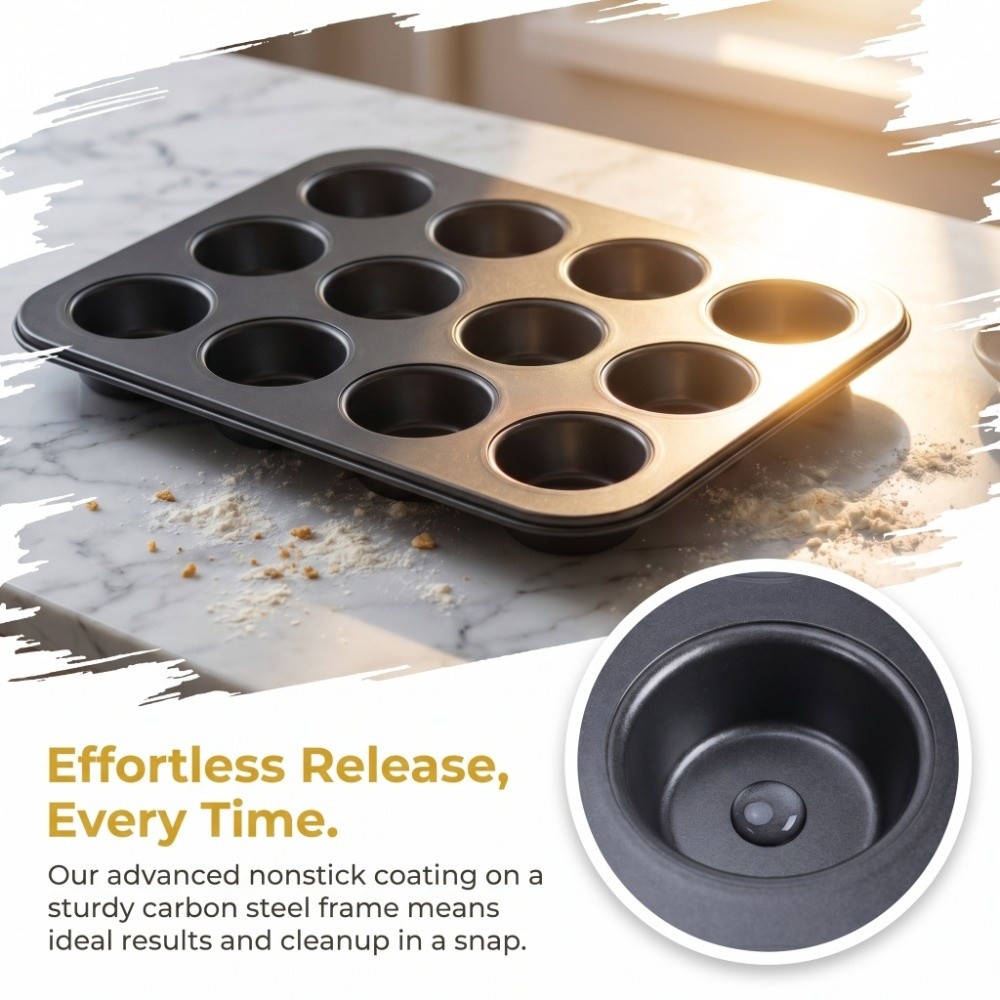 Carbon Steel Mini Muffin Pan 1 - Muffin Tin Nonstick review and price
