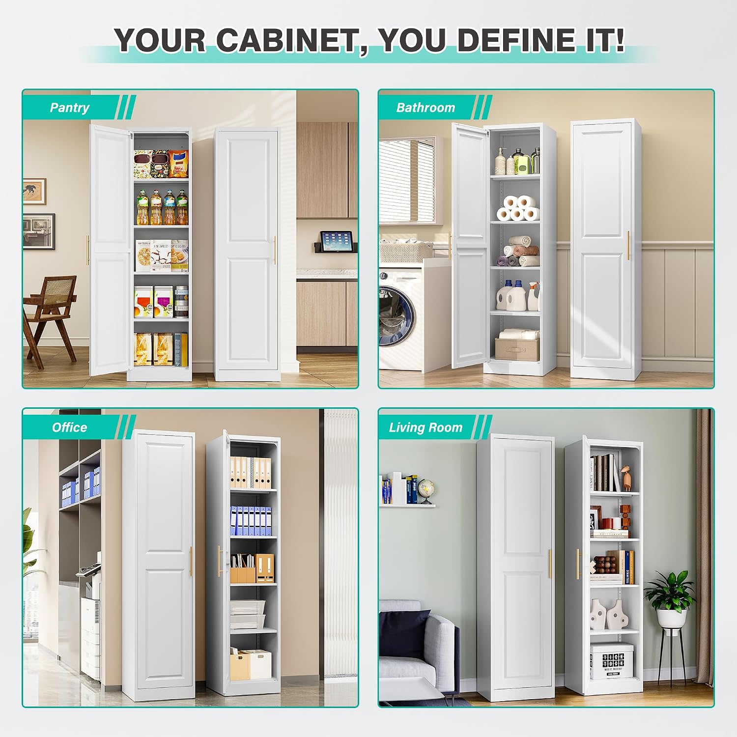 Tall Narrow Storage Cabinet Wi - Kitchen Baking Organization review and price