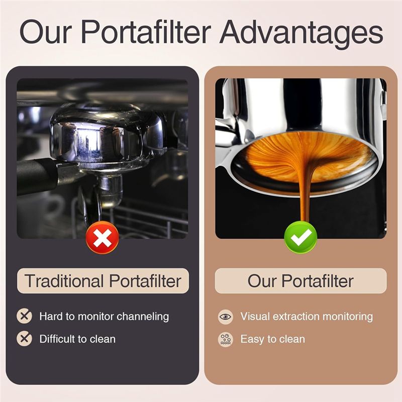 ABUN 54mm Bottomless Portafilt - Breville Espresso Barista Express review and price