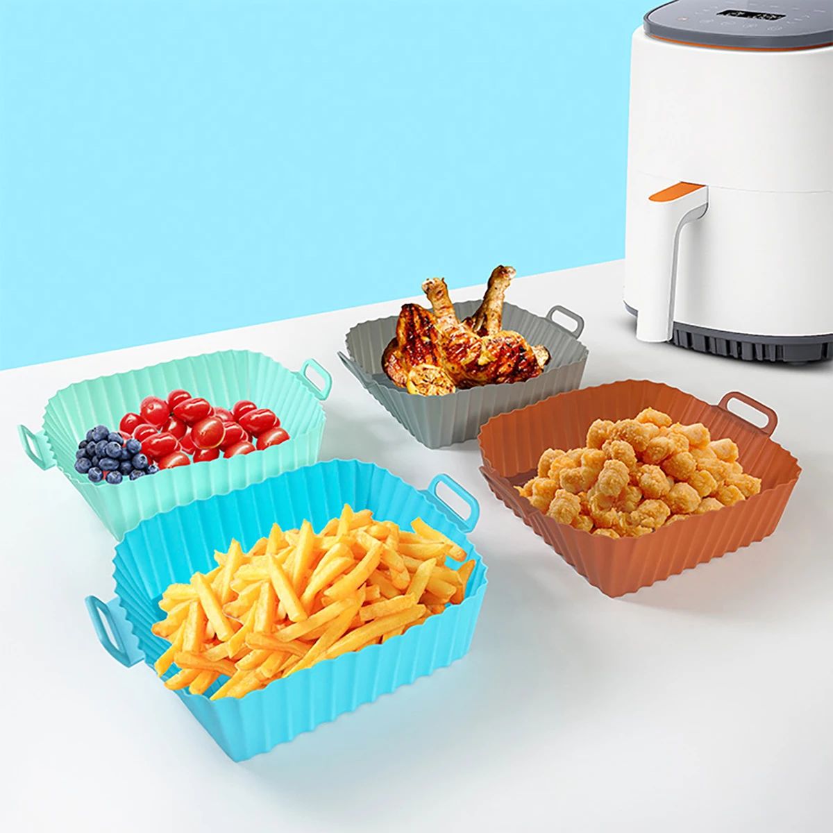Silicone Fryer Mold Air Fryer  - Kitchen Oven Baking Pans review and price