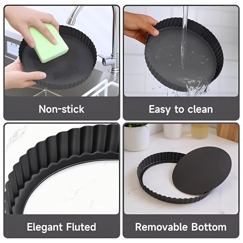 1pc Removable Bottom Fluted Ta - Kitchen Oven Baking Pans review and price